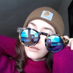 illesteva Leonard tortoise mirrored sunglasses